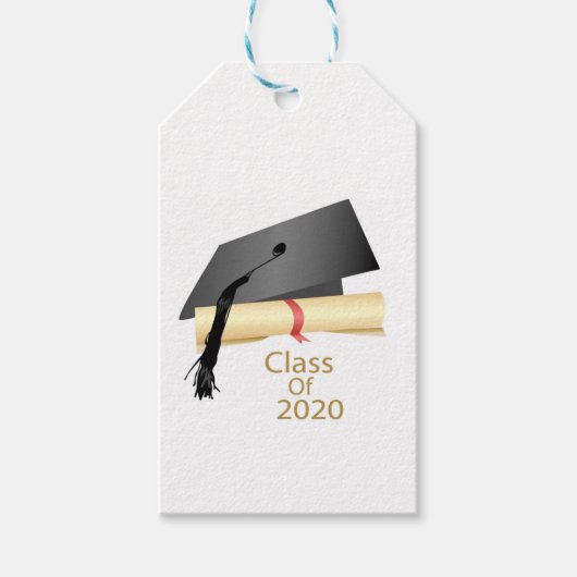 Étiquettes-cadeau Diplômé 2020 (Devant)