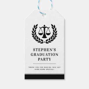 Étiquettes-cadeau Diplôme de droit moderne personnalisé