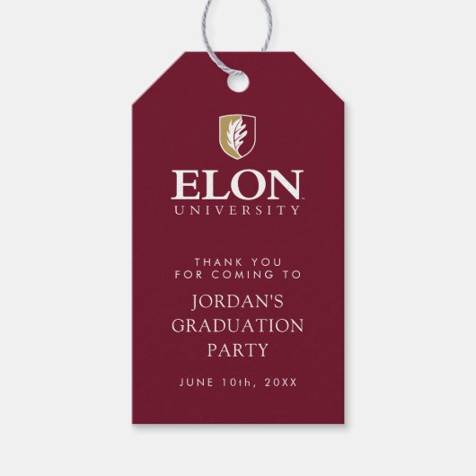 Étiquettes-cadeau Diplôme de l'Université Elon (Devant)