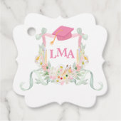 Étiquettes Cadeau Diplôme de monogramme de l'artiste (Devant)