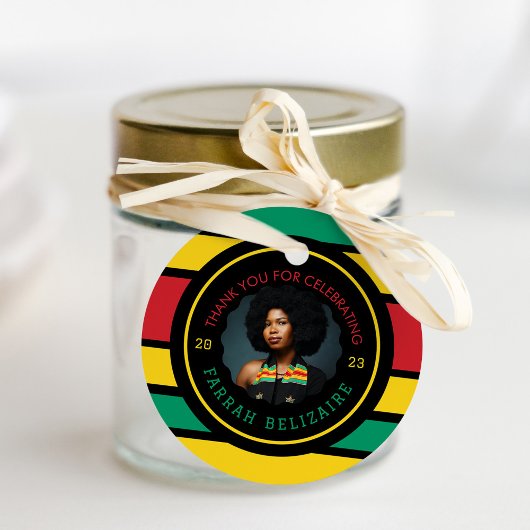 Étiquettes Cadeau Diplôme photo panafricain