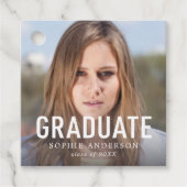 Étiquettes Cadeau Diplômé simple en gras (Devant)