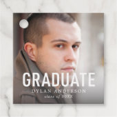 Étiquettes Cadeau Diplômé simple en gras (Devant)