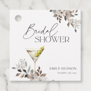 Étiquettes Cadeau Dirty Martini Cocktail Fête des mariées
