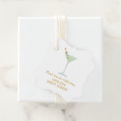 Étiquettes Cadeau Dirty Thirty Martini Cocktail, fête du 30e anniver (En situation)