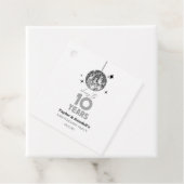 Étiquettes Cadeau Disco 10 ans de fête Mariage (En situation)