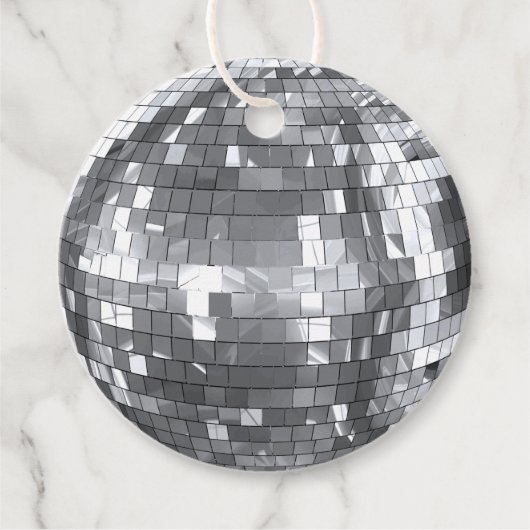 Étiquettes Cadeau Disco Ball Christmas Merry Vibes (Devant)