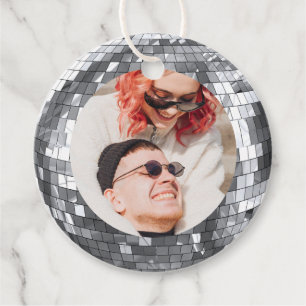Étiquettes Cadeau Disco Ball Noël Amusement et Amour