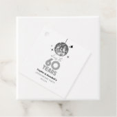 Étiquettes Cadeau Disco Cheers 60 Anniversaire Mariage Fête (En situation)