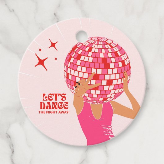 Étiquettes Cadeau Disco Dansons la nuit (Devant)