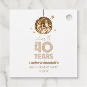 Étiquettes Cadeau Disco Soirée Mariage de 40 ans (Dos)