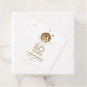 Étiquettes Cadeau Disco Soirée Mariage de 50 ans (En situation)