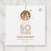 Étiquettes Cadeau Disco Soirée Mariage de 50 ans (Dos)