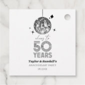Étiquettes Cadeau Disco Soirée Mariage de 50 ans (Dos)