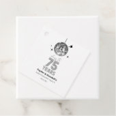 Étiquettes Cadeau Disco Soirée Mariage de 75 ans (En situation)