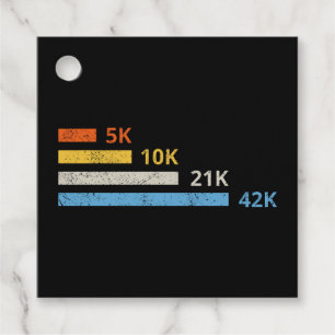 Étiquettes Cadeau Distances de course II - 5K 10K 21K 42K Marathoner