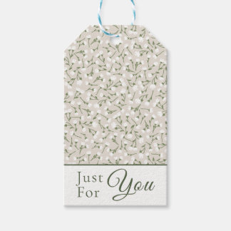 Étiquettes-cadeau Ditsy Floral "Just For You" - Oatmeal Linen