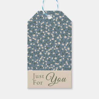 Étiquettes-cadeau Ditsy Floral "Just For You" - Vintage Denim