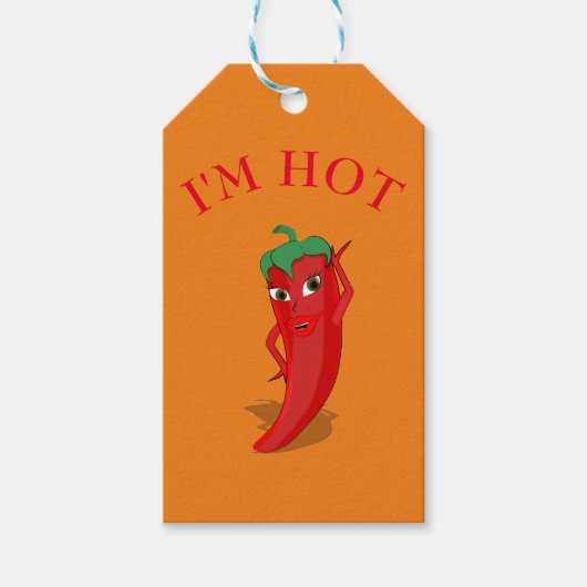 Étiquettes-cadeau Diva Piment Rouge Chaud (Devant)