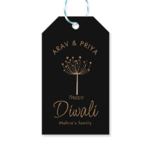 Diwali noir et or personnalisable