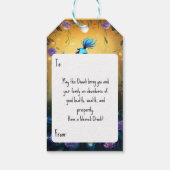 Étiquettes-cadeau 🦚 Diwali se demande : Carte postale Peacock encha (Dos)