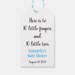Étiquettes-cadeau Dix Petites Doigts Dix Petits Baby showers orteils