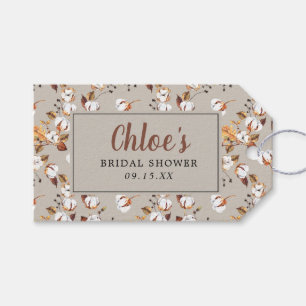 Étiquettes-cadeau DIY Feuilles d'Automne Fête de Mariage Florale Bla