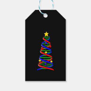 Étiquettes-cadeau DNA Helix Christmas Tree Life Science Biologie