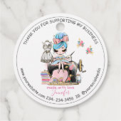 Étiquettes Cadeau do-it-yourself coudre Merci Mode Design Favoriser  (Dos)