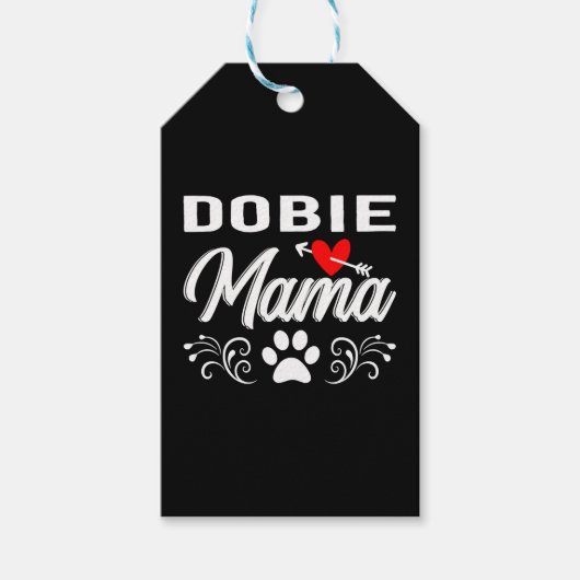 Étiquettes-cadeau Dober Dobie Mama Dober Maman (Devant)