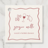 Étiquettes Cadeau Dolce Vita Mariage écriture manuscrite (Devant)