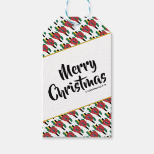 Étiquettes-cadeau DOMINICA Personnalisé Joyeux Noël Bible Écriture