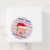 Étiquettes Cadeau DONALD TRUMP Noël (En situation)
