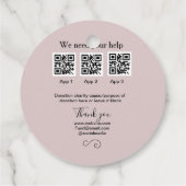 Étiquettes Cadeau Donation Collection conseil pot ajouter votre q r (Dos)
