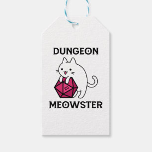 Étiquettes-cadeau Donjon Meowster Chat Drôle