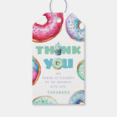 Étiquettes-cadeau Donut 1ère fête d'anniversaire garçon mignon Merci (Devant)