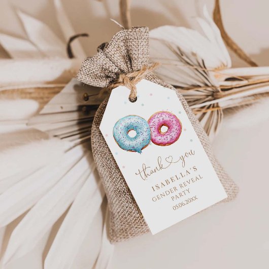Étiquettes-cadeau Donut Genre Révéler Garçon Ou Fille Fête