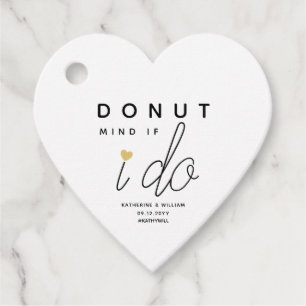 Étiquettes Cadeau Donut Mind Si je fais du coeur d'or Mariage Snack