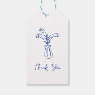 Étiquettes-cadeau Doodle gribouillant main tiré Merci