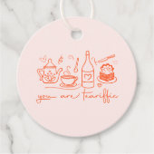 Étiquettes Cadeau Doodle Whimsical Vous êtes Teariffic, Thé Thème Ca (Devant)
