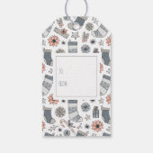 Étiquettes-cadeau Doodles de Noël à l'aquarelle mignonne (Dos)