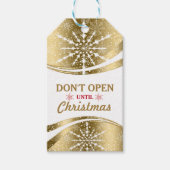 Étiquettes-cadeau Doré géométrique moderne & Flèches de Noël Blanche (Devant)