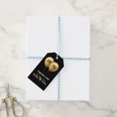 Étiquettes-cadeau Double célébration Junior Or et Noir (Avec de laficelle)