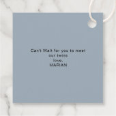 Étiquettes Cadeau Double Merci Twin Boys Vêtements Favoriser (Dos)