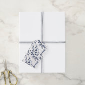 Étiquettes-cadeau Doublure d'enveloppe à feuillage bleu (Avec de la ficelle)