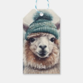 Étiquettes-cadeau Douce Alpaca d'Hiver, sur mesure (Devant)
