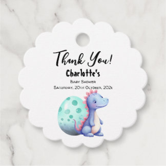 Étiquettes Cadeau Douce Aquarelle Baby Shower Petit Dinosaure