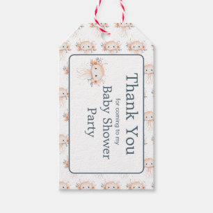 Étiquettes-cadeau Douce Baby Shower Méduse Florale