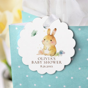 Étiquettes Cadeau Douce Fête de Bébé Lapin Mignon