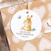 Étiquettes Cadeau Douce Fête de Bébé Lapin Mignon